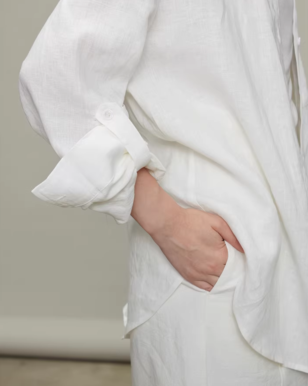 Linen Long-Sleeve Shirt / Casual Pants Linen Long-Sleeve Shirt / Casual Pants