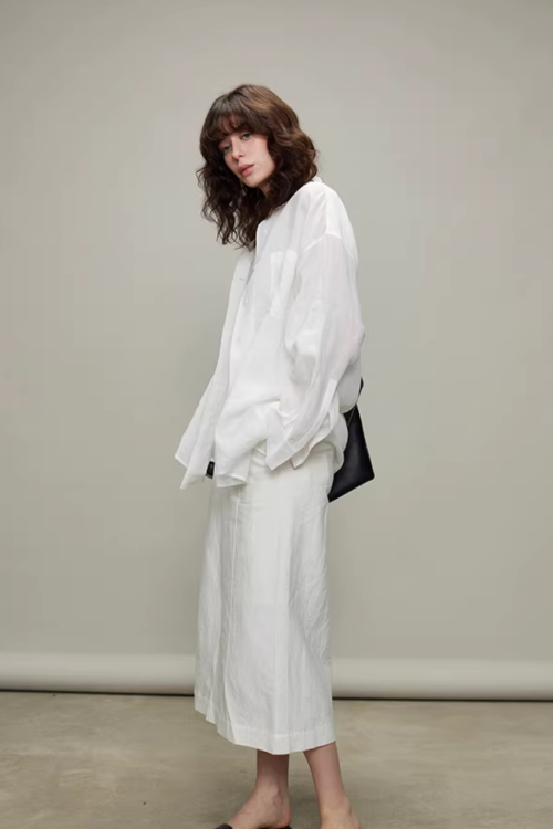 Linen Long-Sleeve Shirt / Casual Pants