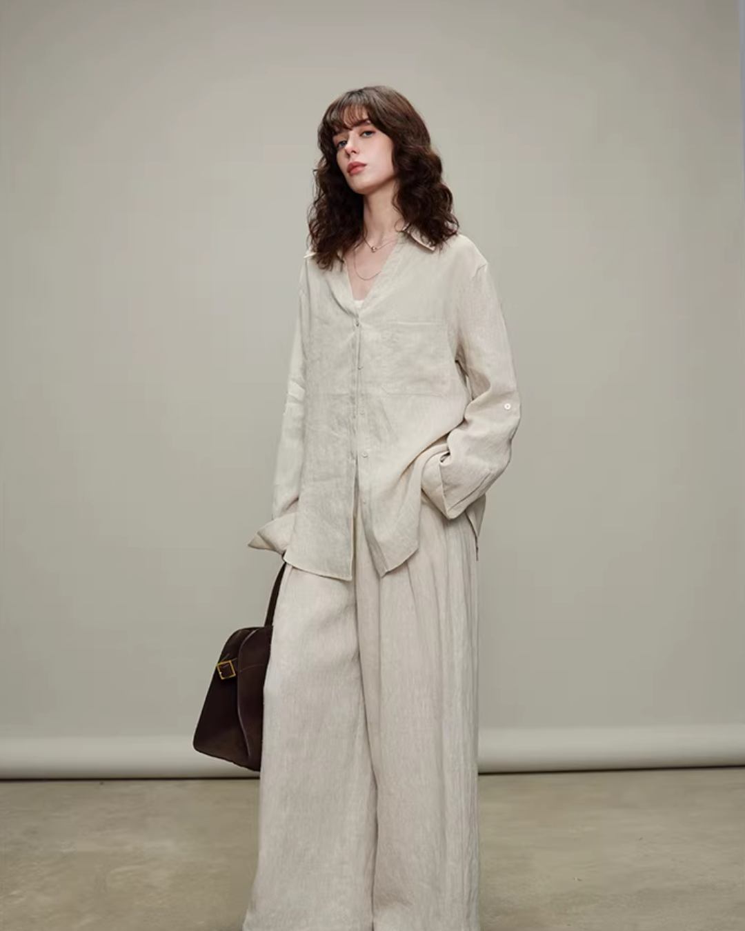 Linen Long-Sleeve Shirt / Casual Pants Linen Long-Sleeve Shirt / Casual Pants