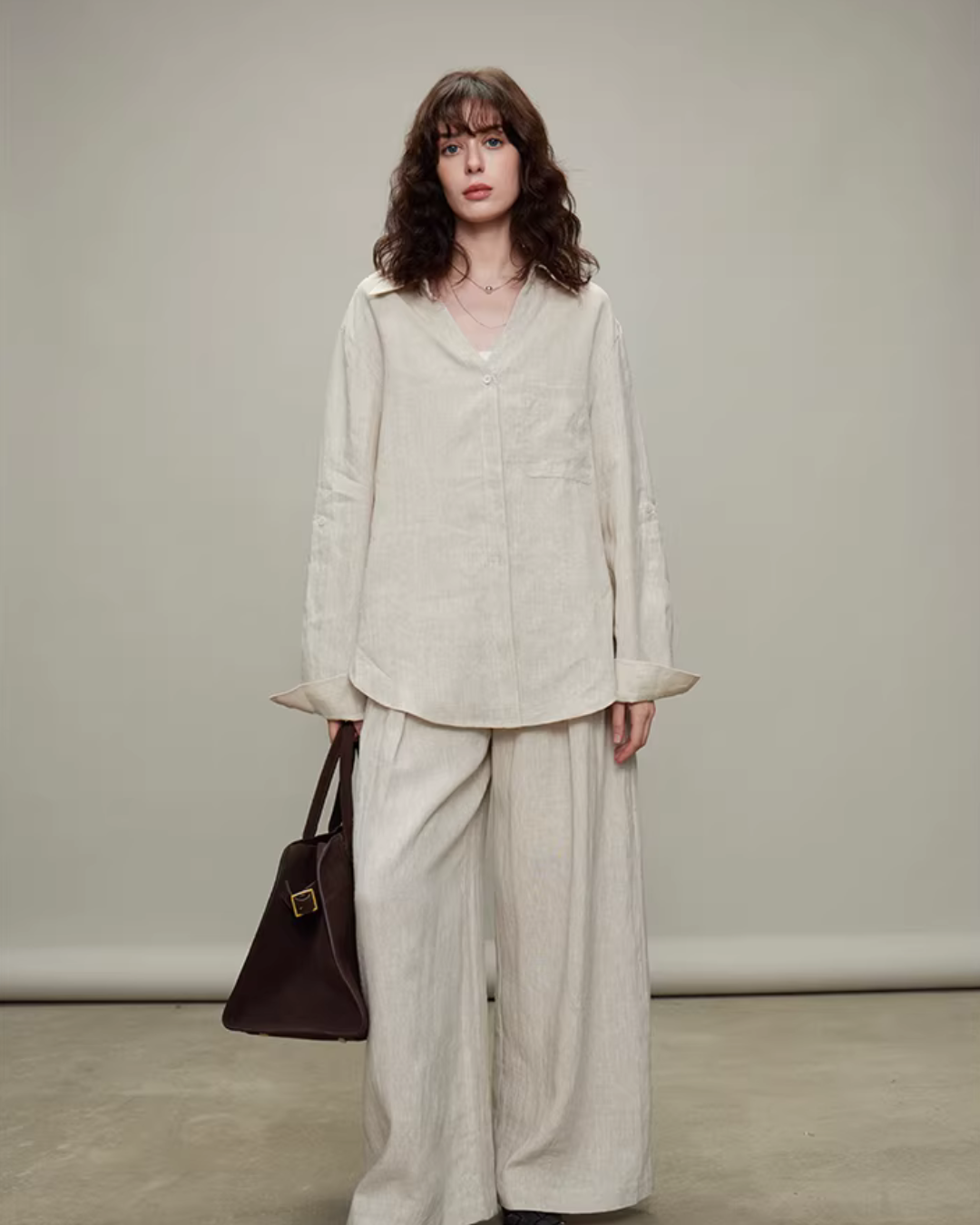 Linen Long-Sleeve Shirt / Casual Pants Linen Long-Sleeve Shirt / Casual Pants