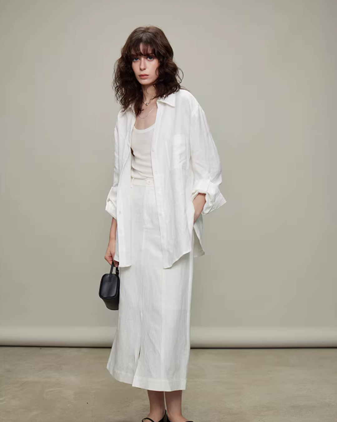 Linen Long-Sleeve Shirt / Casual Pants Linen Long-Sleeve Shirt / Casual Pants