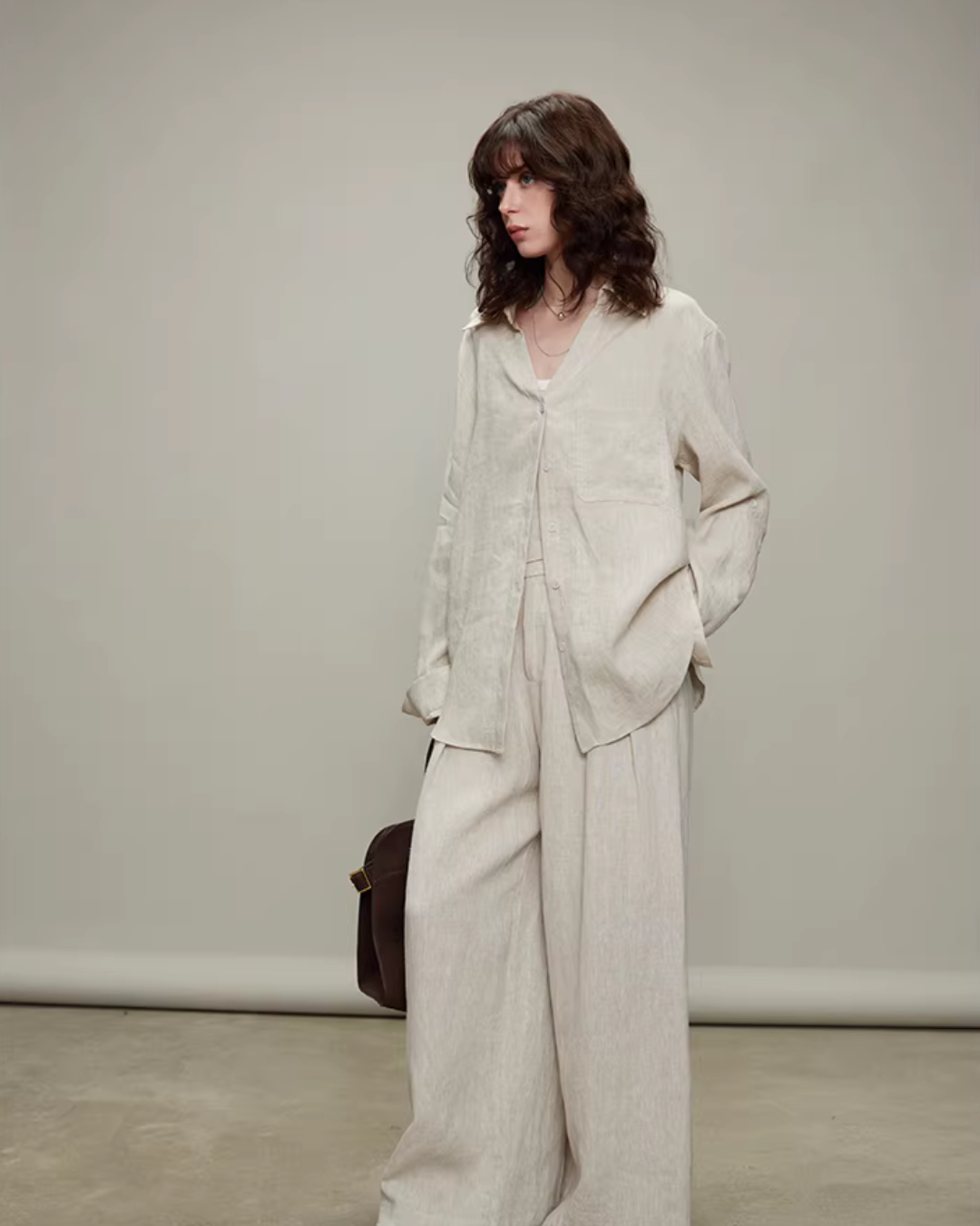 Linen Long-Sleeve Shirt / Casual Pants Linen Long-Sleeve Shirt / Casual Pants