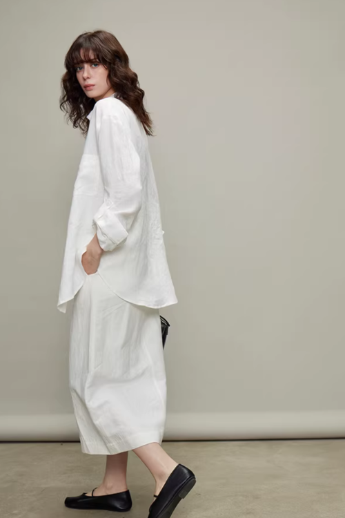 Linen Long-Sleeve Shirt / Casual Pants