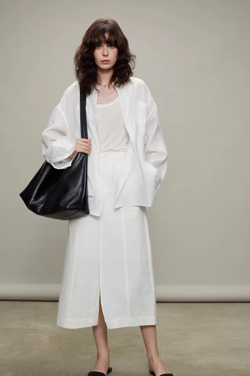 Linen Long-Sleeve Shirt / Casual Pants