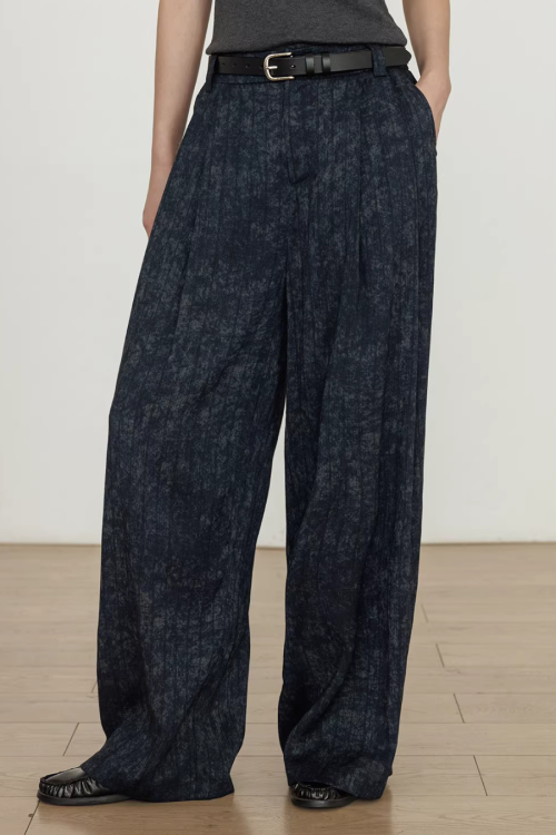 Linen Oversized Casual Jacket / Wide Pants