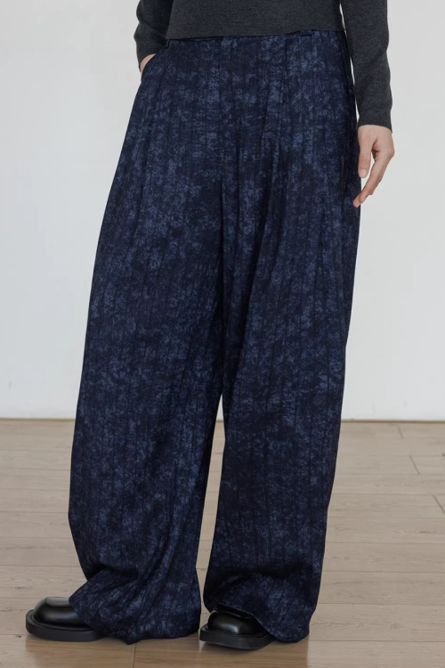 Linen Oversized Casual Jacket / Wide Pants