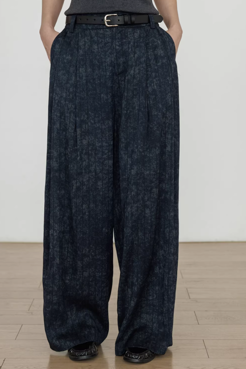 Linen Oversized Casual Jacket / Wide Pants