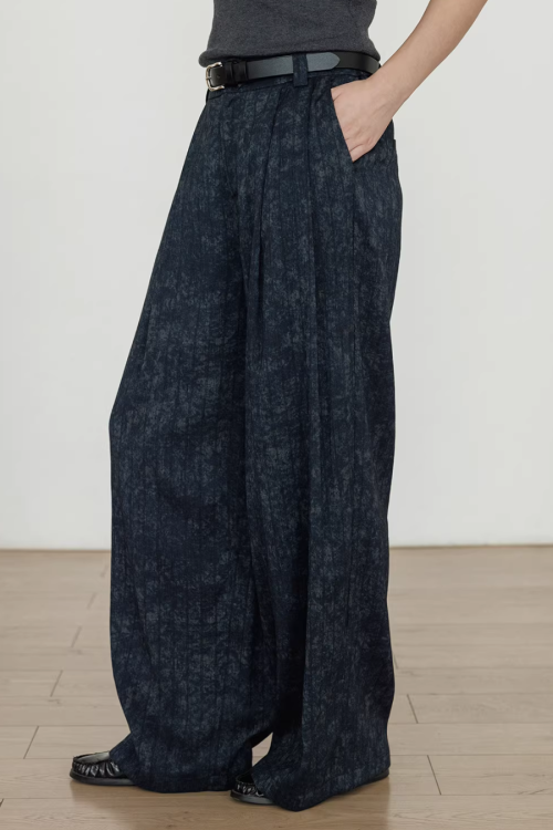 Linen Oversized Casual Jacket / Wide Pants