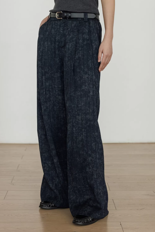 Linen Oversized Casual Jacket / Wide Pants