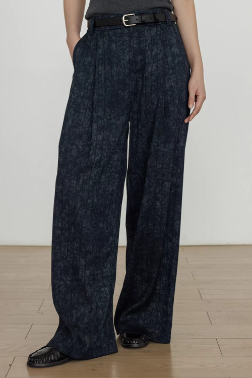 Linen Oversized Casual Jacket / Wide Pants