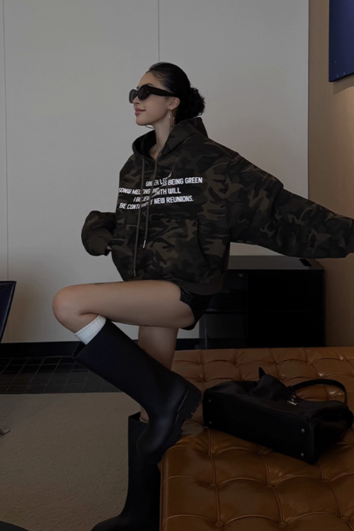 Logo Camouflage Hoodie