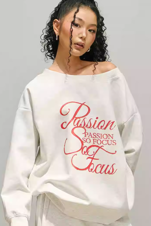 Logo One-Shoulder Top / Wide Pants