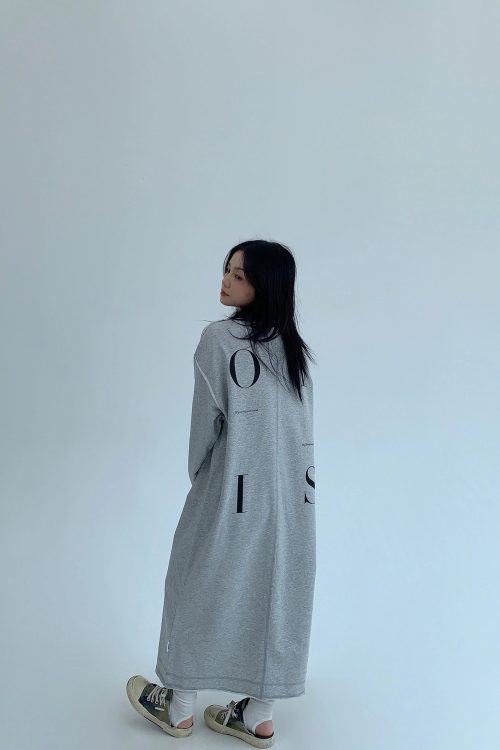 Logo Print Oversized Dress