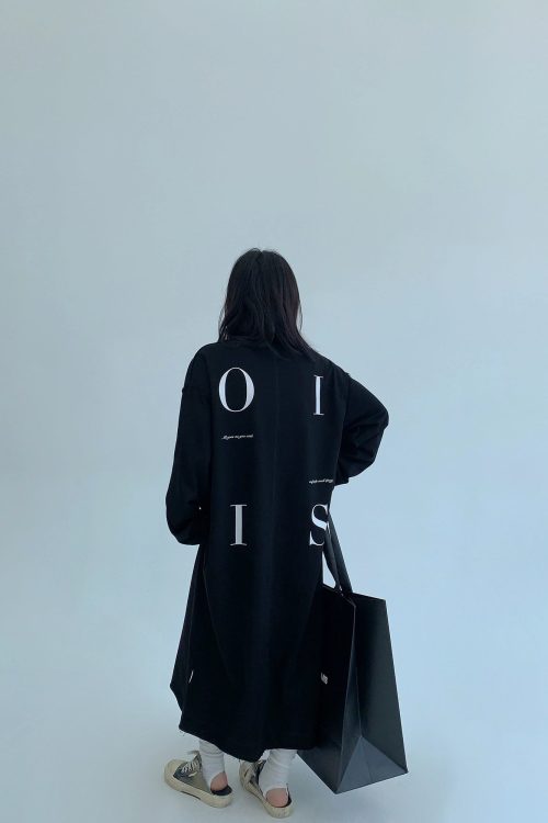 Logo Print Oversized Dress