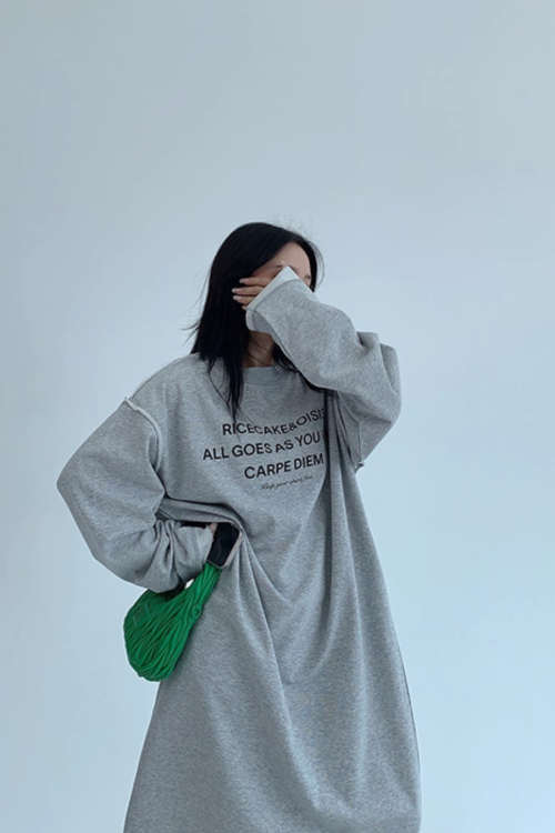 Logo Print Oversized Dress