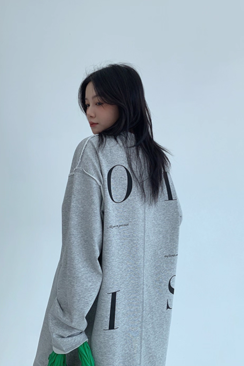 Logo Print Oversized Dress