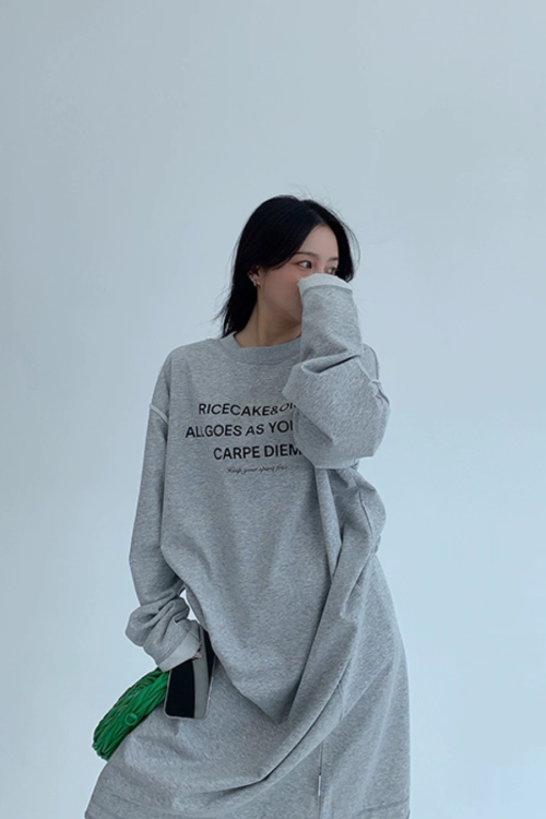 Logo Print Oversized Dress