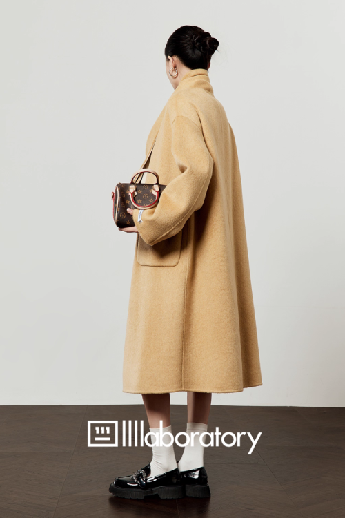 Long Coat With Scarf / Mini Skirt