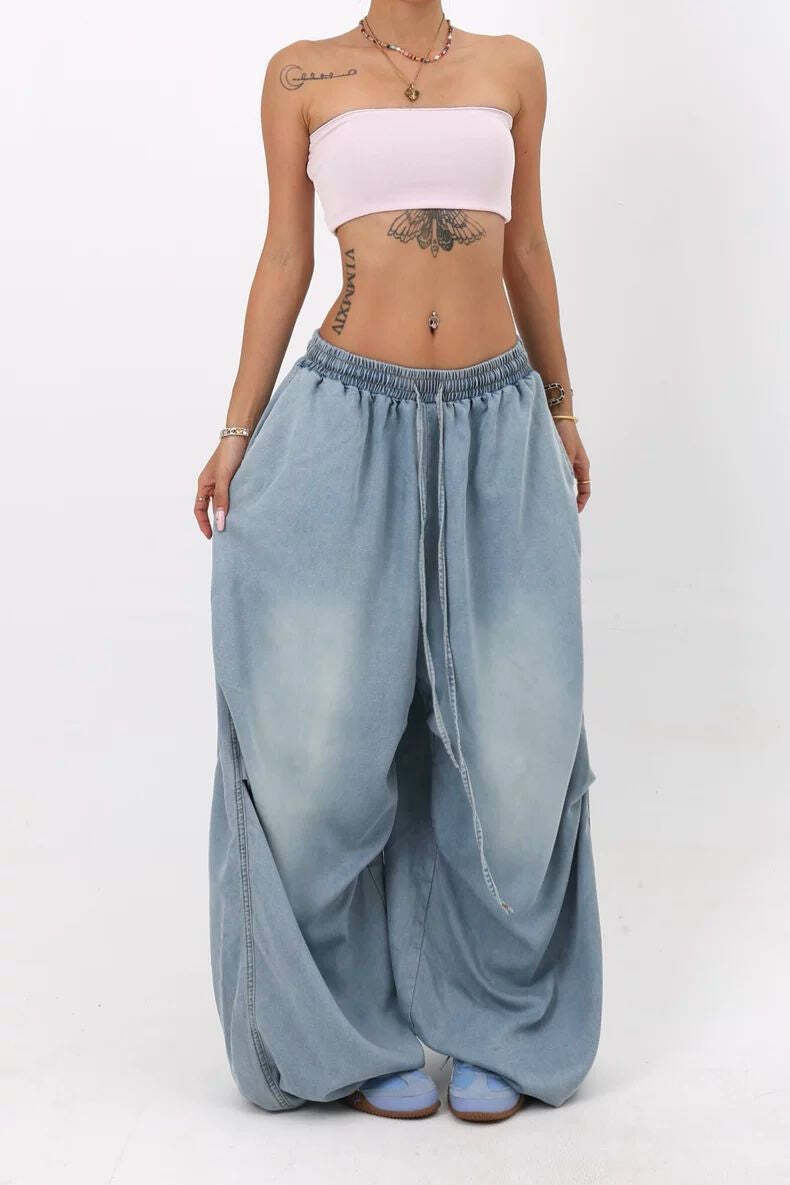 Loose Fit Wide Leg Street Jeans