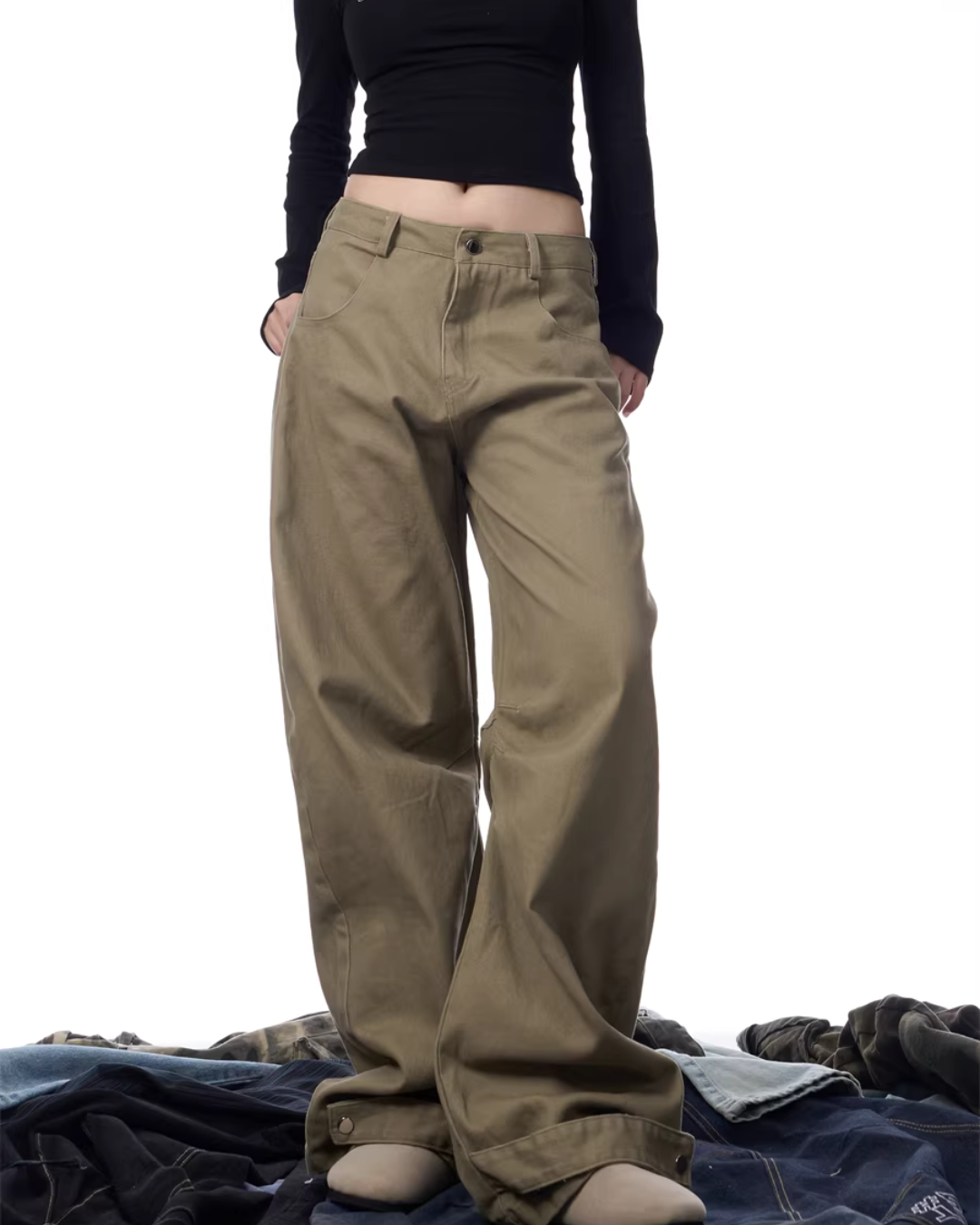 Loose Straight Casual Pants Loose Straight Casual Pants