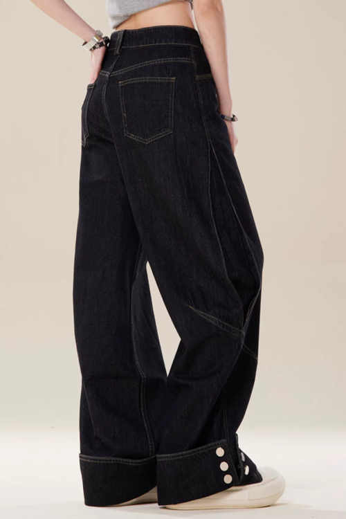 Loose Straight High-Waist Jeans