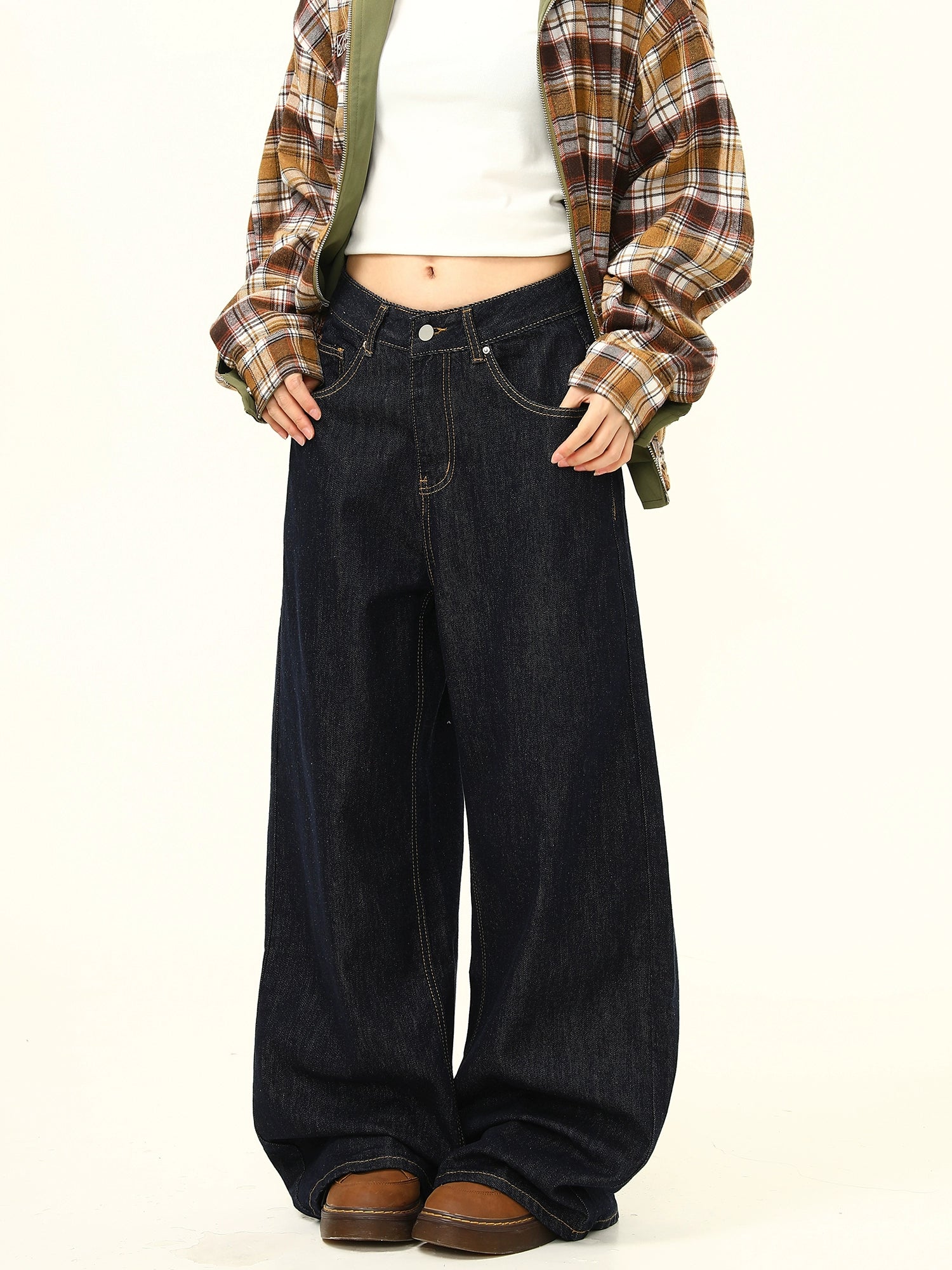 Loose Wide Curve Denim Pants Loose Wide Curve Denim Pants