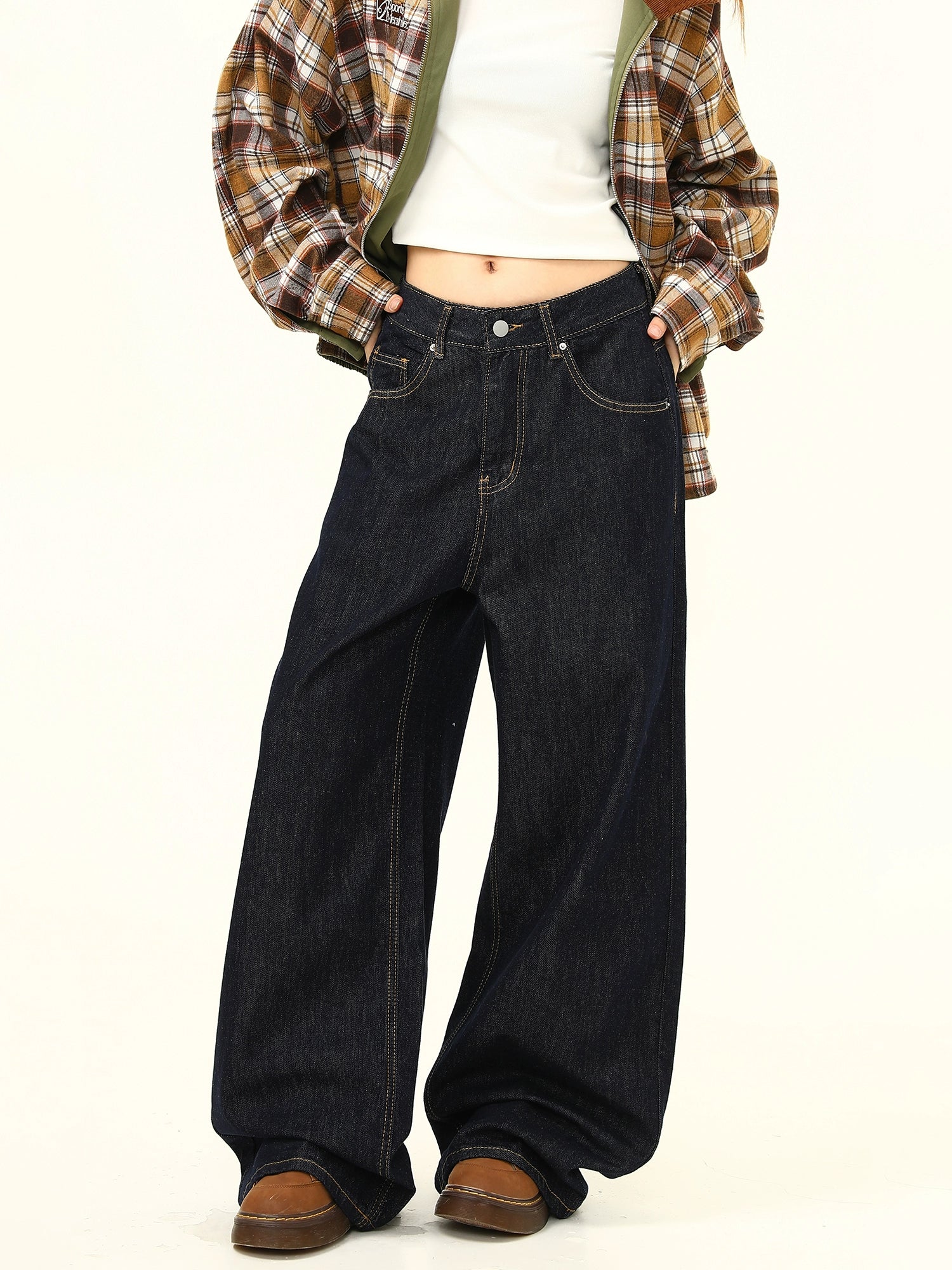 Loose Wide Curve Denim Pants Loose Wide Curve Denim Pants