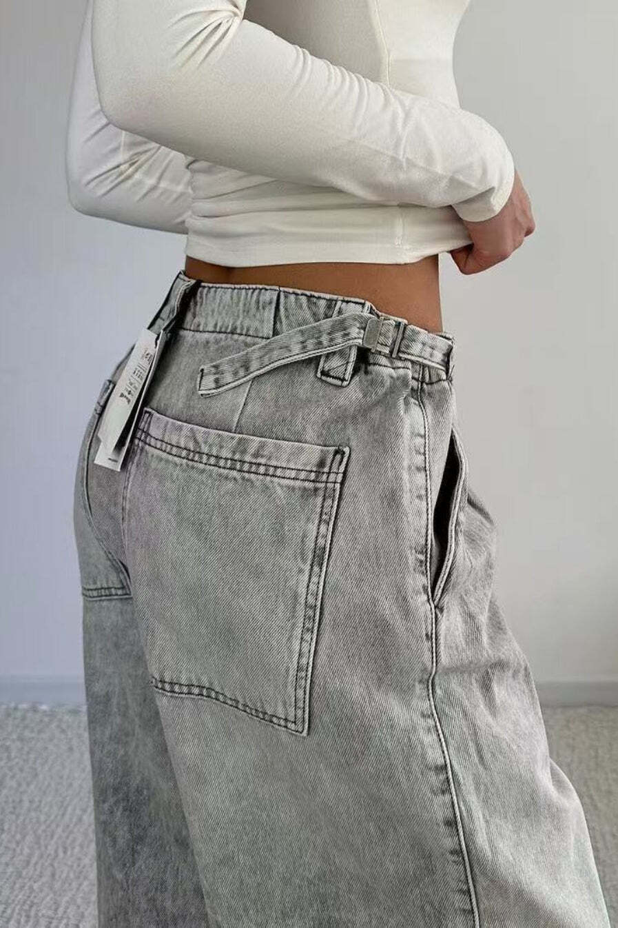 Low Rise Distressed Wide Leg Jeans Low Rise Distressed Wide Leg Jeans