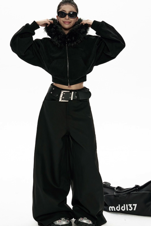 Low Waist Wide Casual Pants