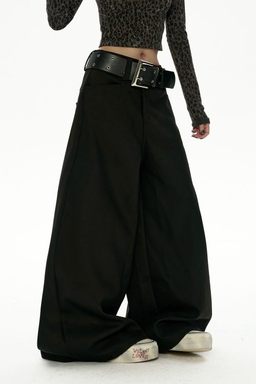 Low Waist Wide Casual Pants