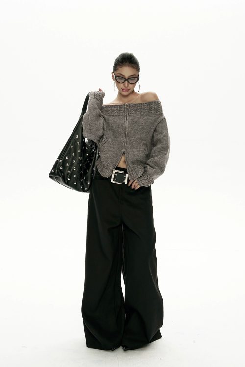 Low Waist Wide Casual Pants