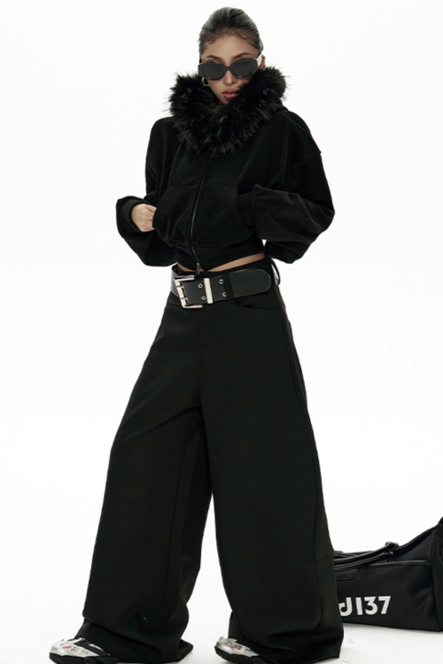 Low Waist Wide Casual Pants