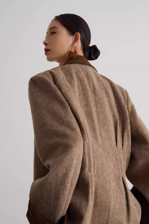 Luxury Suede Jacket / Tight Mini Dress