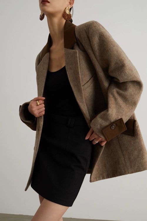 Luxury Suede Jacket / Tight Mini Dress