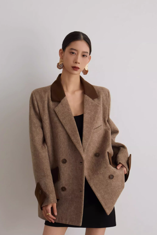 Luxury Suede Jacket / Tight Mini Dress