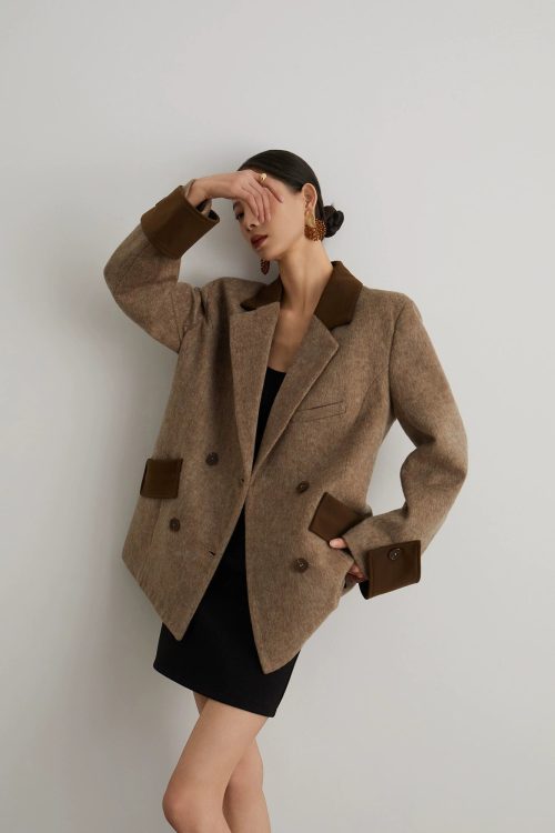 Luxury Suede Jacket / Tight Mini Dress