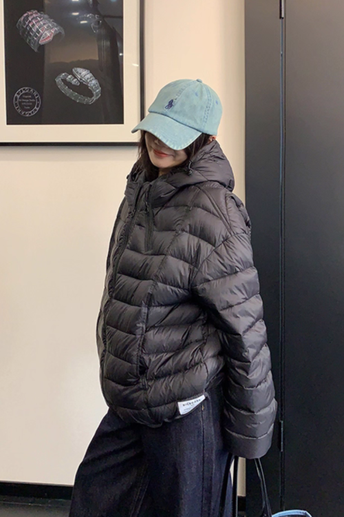 Mid-Length Down Hood Jacket