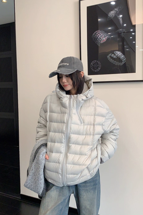 Mid-Length Down Hood Jacket