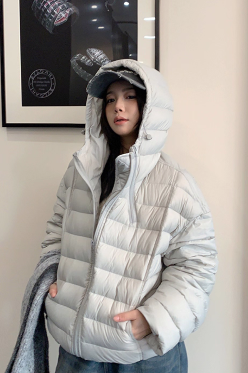 Mid-Length Down Hood Jacket