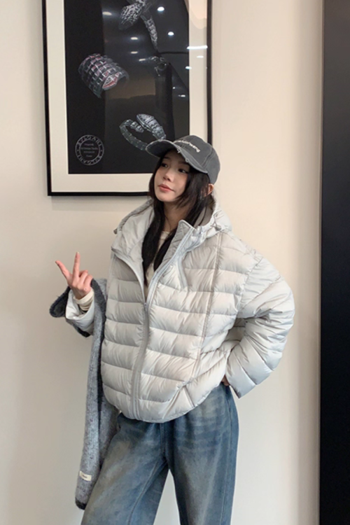 Mid-Length Down Hood Jacket