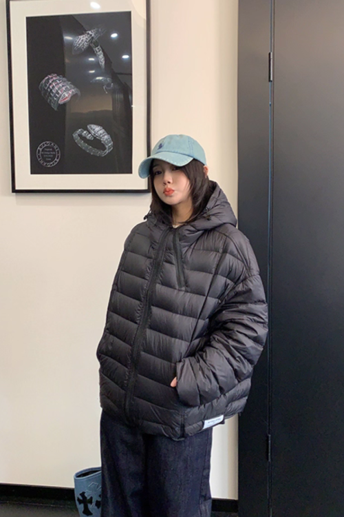 Mid-Length Down Hood Jacket