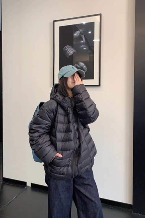 Mid-Length Down Hood Jacket