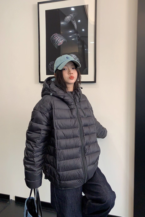 Mid-Length Down Hood Jacket