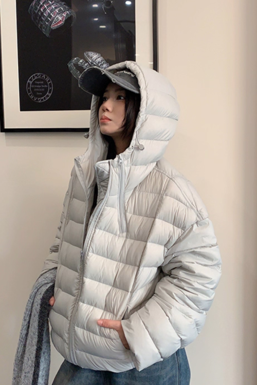 Mid-Length Down Hood Jacket