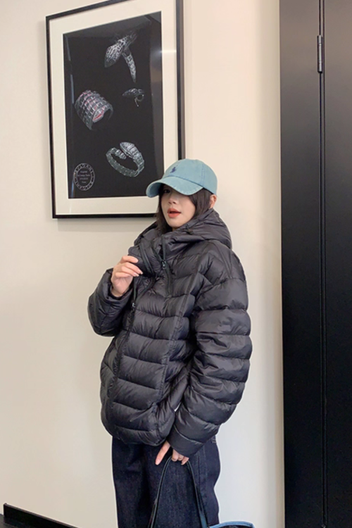 Mid-Length Down Hood Jacket