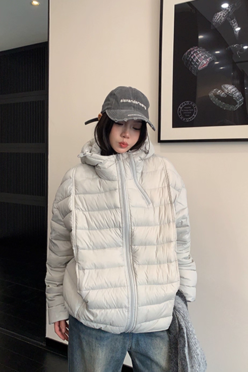 Mid-Length Down Hood Jacket