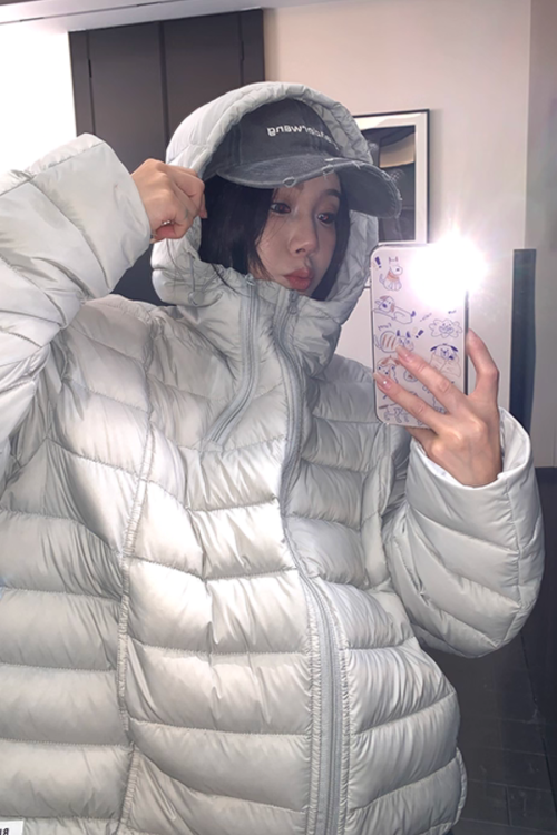 Mid-Length Down Hood Jacket