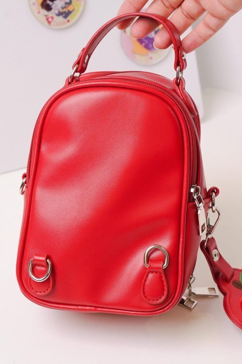 Mini Apple Ita Crossbody Bag with Clear Window for Pin Display
