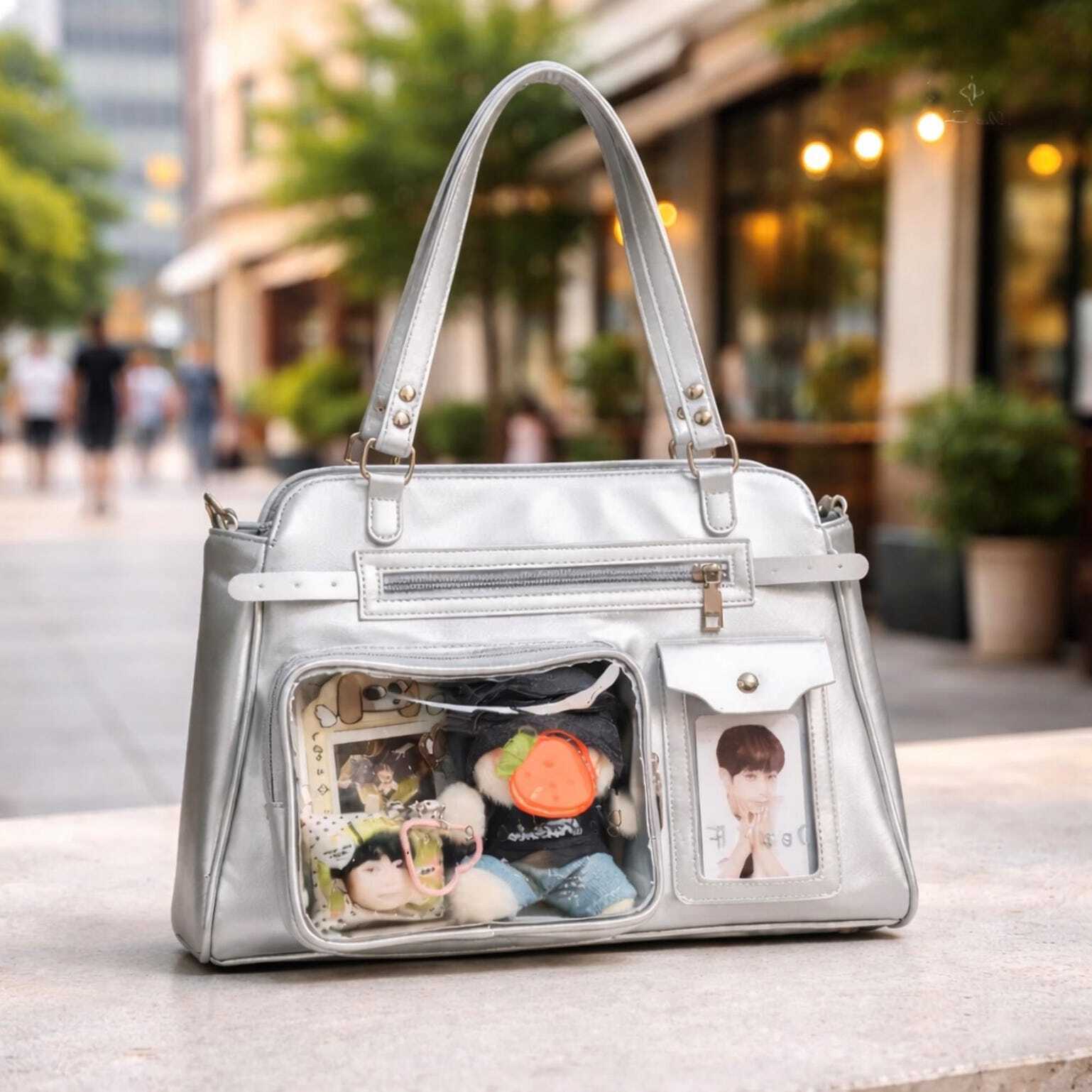 Mini Black Convertible Ita Bag for Pin Display Mini Black Convertible Ita Bag for Pin Display