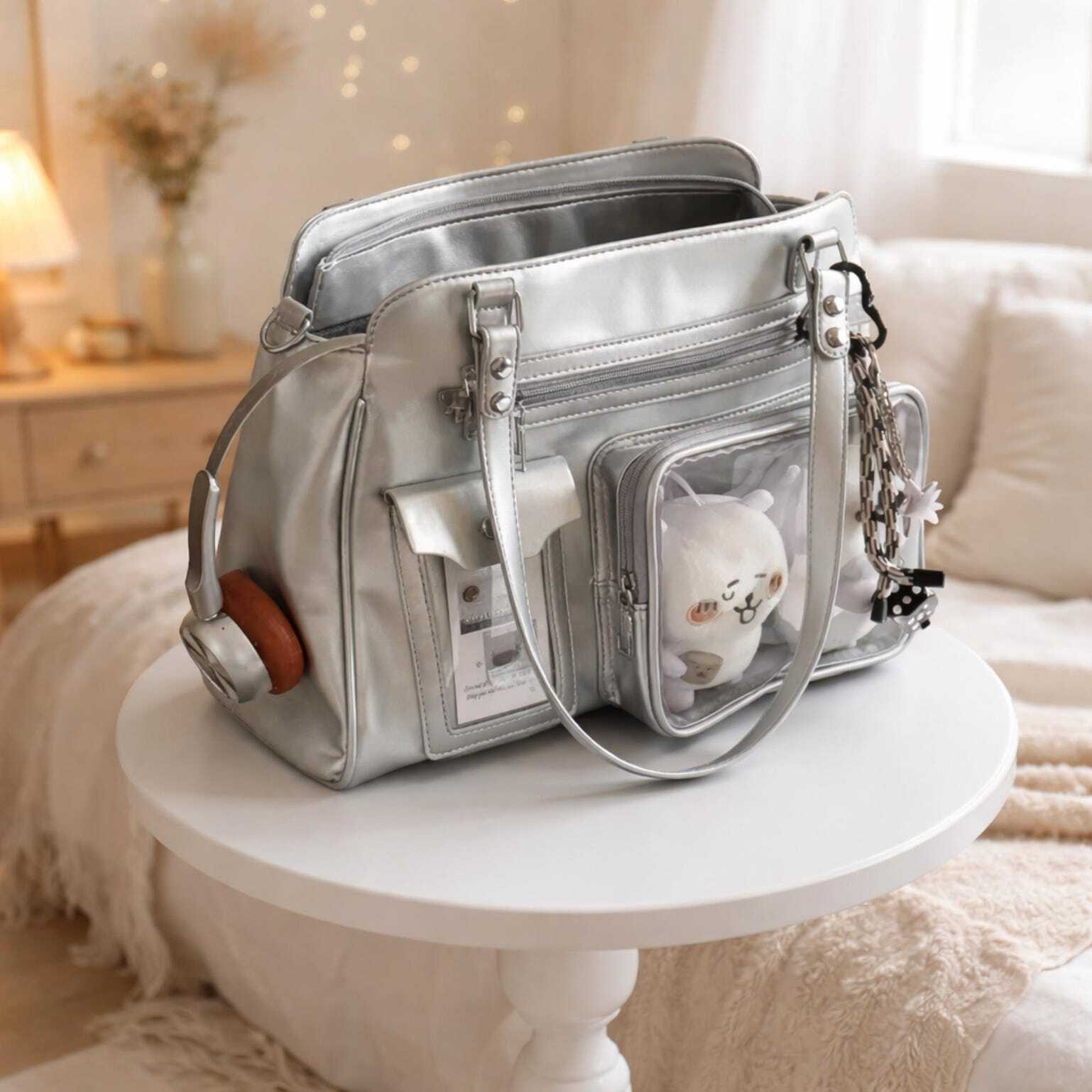 Mini Black Convertible Ita Bag for Pin Display Mini Black Convertible Ita Bag for Pin Display